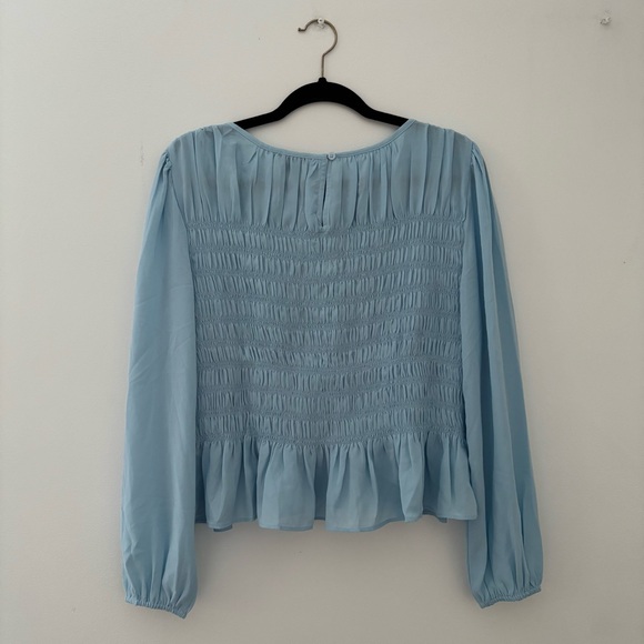 Ann Taylor Women’s Smocked Peplum Blouse - Picture 2 of 3